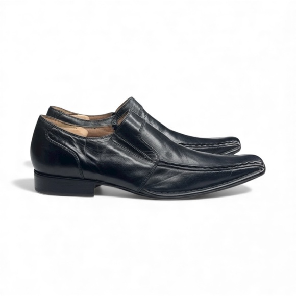Stacy Adams  Square Toe Dress Shoe Booties  Black Leather Shooties  13D 